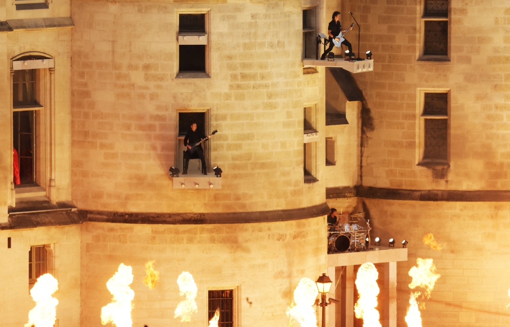 French heavy metal band Gojira performs at the Conciergerie during the opening ceremony of the Paris 2024 Olympic Games in Paris, France, July 26, 2024. — AFP pic 