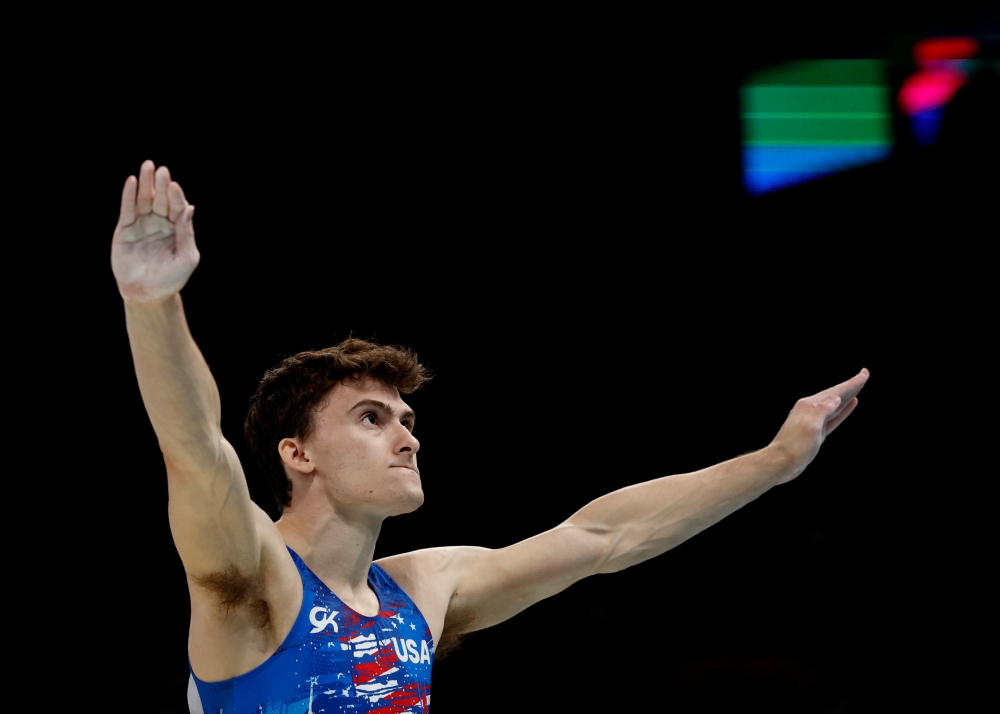 Gymnast Stephen Nedoroscik is one of the Paris Olympics' breakout stars. — Reuters pic
