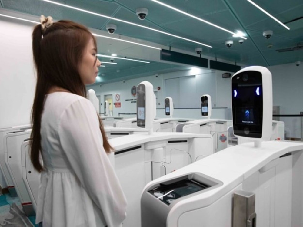 A media demonstration of the passport-free immigration clearance at Marina Bay Cruise Centre on July 31, 2024. — TODAY pic