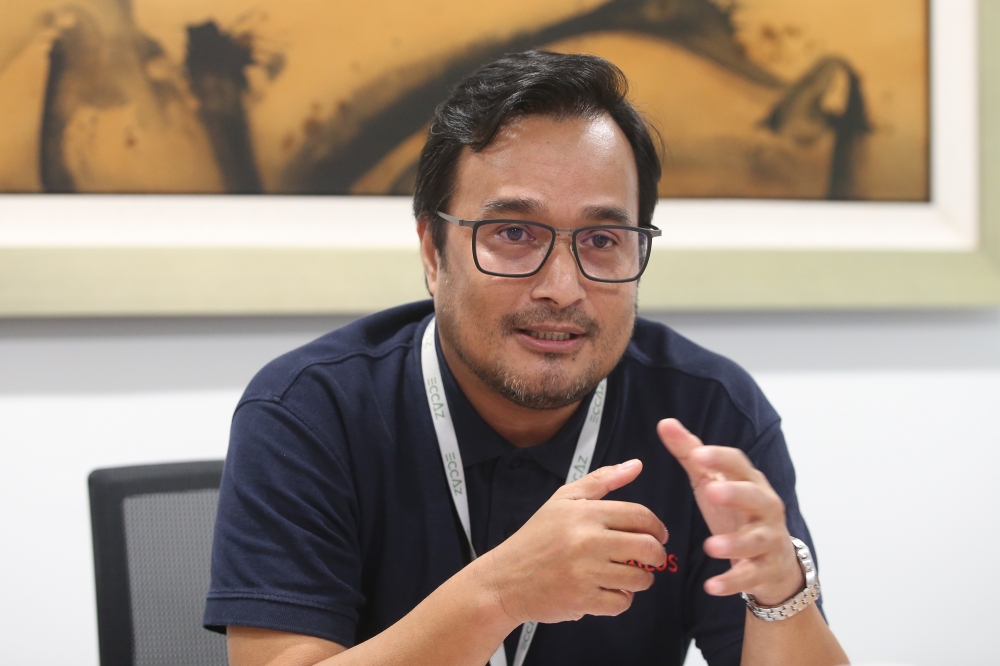 Mobilus chief operating officer Ramlan Zainol Abidin speaks during an interview in Kuala Lumpur on July 24, 2024. — Picture by Yusof Mat Isa