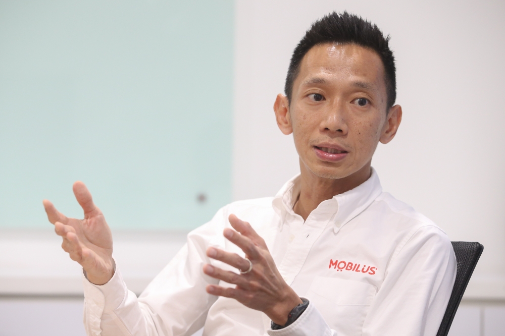 Mobilus Sdn Bhd director and chief executive officer Chan Chee Kian speaks during an interview in Kuala Lumpur July 24, 2024. — Picture by Yusof Mat Isa