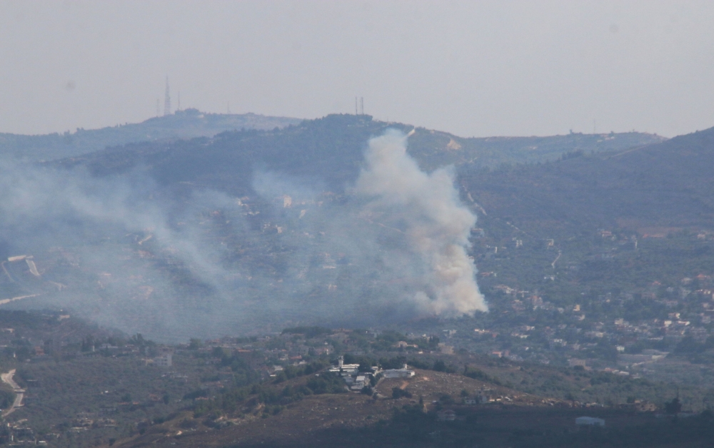 Smoke rises from Kfar Kila, amid cross-border hostilities between Hezbollah and Israeli forces, as pictured from Marjayoun, near the border with Israel, Lebanon August 3, 2024. — Reuters pic