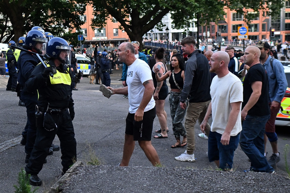 Police have blamed the violence on supporters and associated organisations of the English Defence League, an anti-Islam organisation founded 15 years ago whose supporters have been linked to football hooliganism. — AFP pic