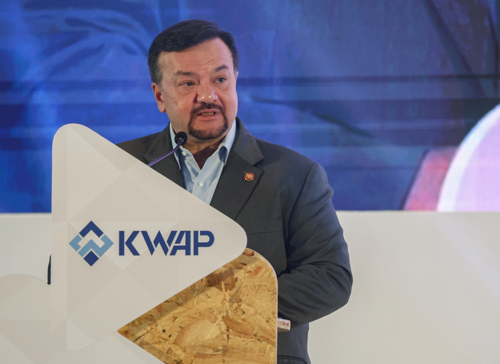 Finance Minister II Datuk Seri Amir Hamzah Azizan delivers a speech at the Retirement Fund Inc’s (KWAP) Inspire 2024 Conference in Kuala Lumpur, August 6, 2024. — Bernama pic 