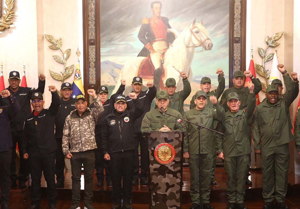 Venezuela’s armed forces re-affirmed their ‘absolute loyalty’ to President Nicolas Maduro and described opposition requests for support as ‘desperate and seditious,’ amid allegations of fraud in the July 28 presidential election. — AFP pic