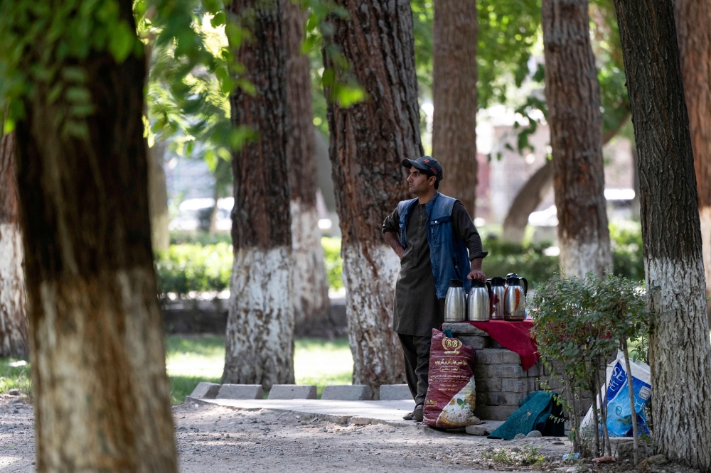 A third of Afghanistan’s roughly 40 million people live on bread and tea, according to the United Nations, there is massive unemployment, and the World Bank warns of zero growth over the next three years. — AFP pic