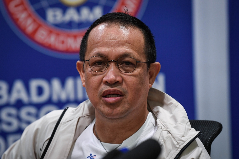 National badminton coaching director Rexy Mainaky speaks during a press conference at the Badminton Academy of Malaysia in Bukit Kiara, Kuala Lumpur on August 13, 2024. — Bernama pic