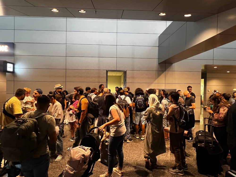 Stranded passengers at Hamad International Airport, August 12, 2024. — Picture from X/Faizal Hamssin