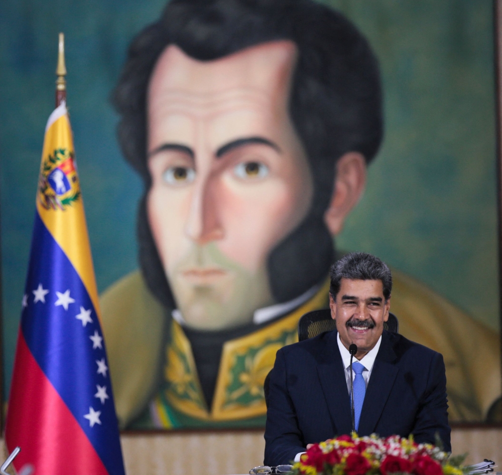 Handout photo released by Miraflores presidential palace press office shows Venezuela's President Nicolas Maduro during a cabinet meeting with the National Defense Council and the Council of State at the Foreign Ministry building in Caracas August 12, 2024. —Francisco Batista/Venezuelan Presidency/AFP pic