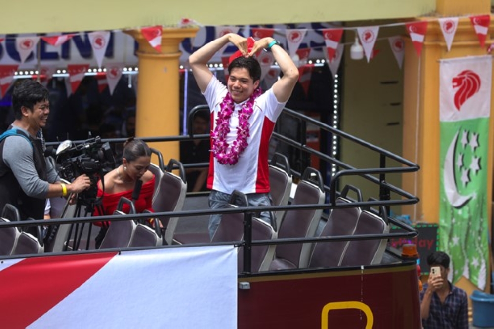 Thousands of Singaporeans came out to support the ten athletes who competed in the recent Paris 2024 Olympics, including Singapore’s sole bronze medallist, Max Maeder. — TODAY pic