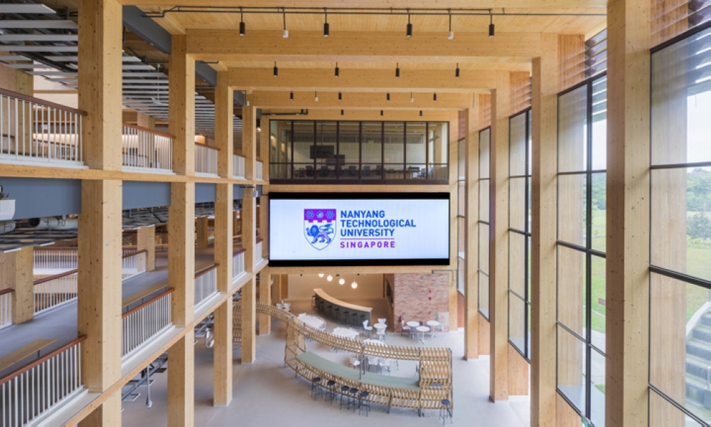 The Gaia building at Singapore’s Nanyang Technological University, which debuted last May as Asia’s largest wooden marvel. — Picture courtesy of Nanyang Technological University