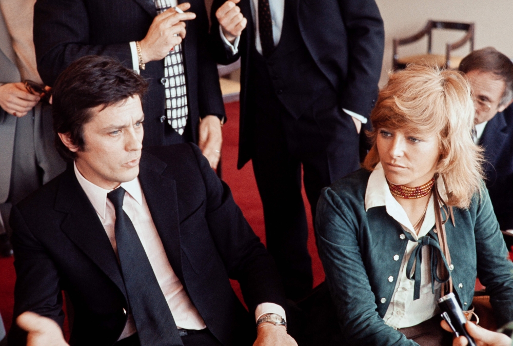 Alain with Nathalie, the only woman he married at a press conference in 1971. — AFP pic