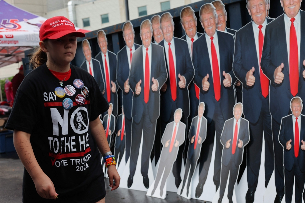 People attend a Republican Presidential Candidate former U.S. President Donald Trump campaign rally at Mohegan Sun Arena at Casey Plaza on August 17, 2024. — AFP pic