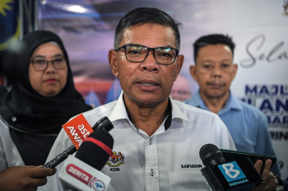 Saifuddin said he was confident that the police have applied the sections and Acts that were appropriate to the case. — Bernama pic