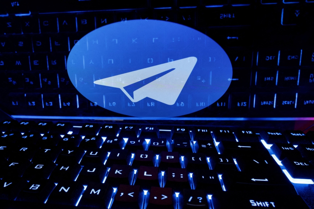 The Telegram logo is shown on a computer screen in this illustrative file photo. — Reuters pic