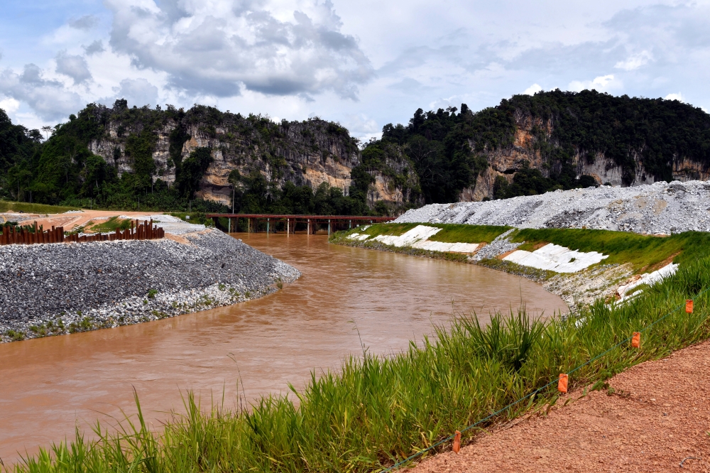 Construction work at the Nenggiri Hydroelectric Dam project site in Gua Musang, Kelantan, is in full swing, August 21, 2024. — Bernama pic