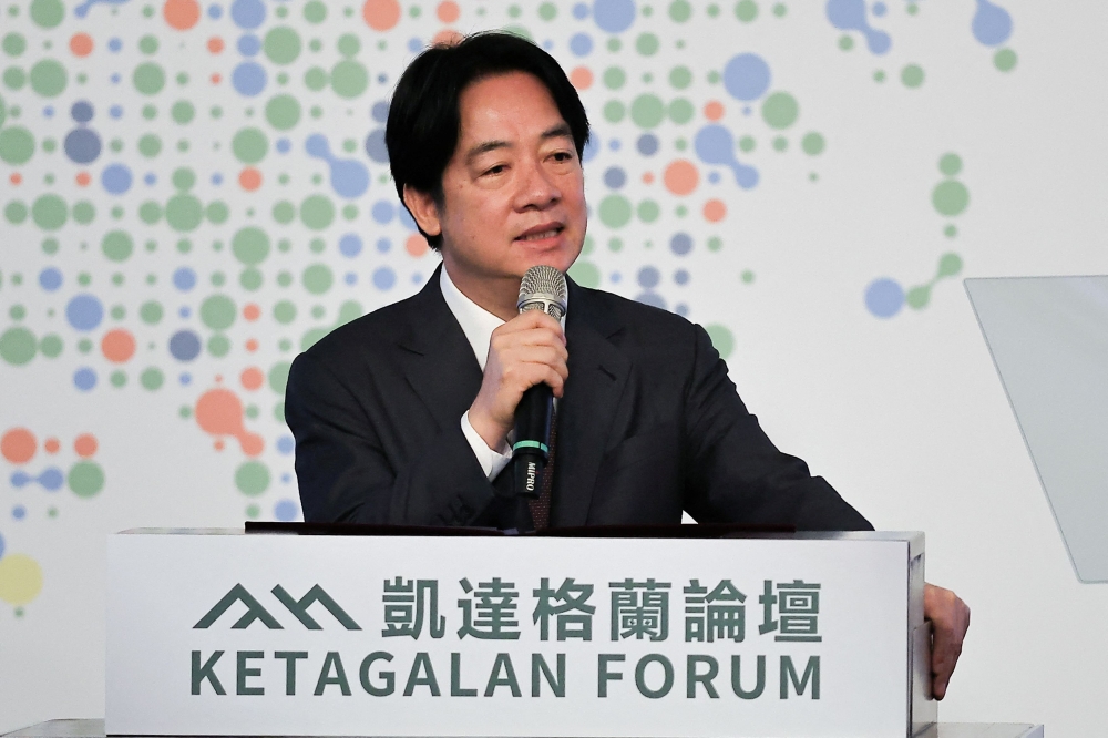 Taiwan's President Lai Ching-te makes a speech at the annual Ketagalan Forum in Taipei August 21, 2024. — Reuters pic  