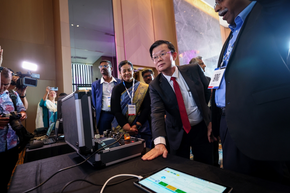 Penang Chief Minister Chow Kon Yeow is seen during a visit after officiating the Malaysia Madani Penang Indian E&E SME Summit 2024 August 22, 2024. — Bernama pic
