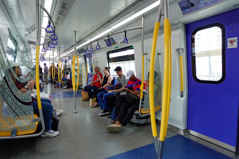 Public transportation ridership in the Klang Valley has seen a significant increase of 11 per cent in July, according to the latest data from the Transport Ministry. — Picture by Raymond Manuel
