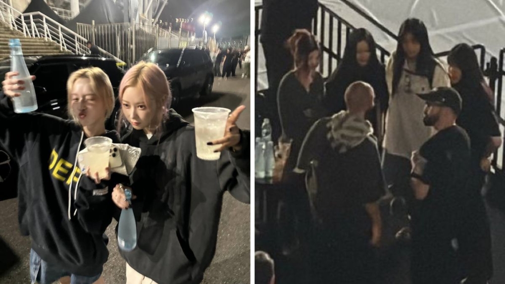 Aespa's Winter and Giselle as well as Newjeans' Minji, Danielle and Hanni were seen attending the show. — Picture composite via social media