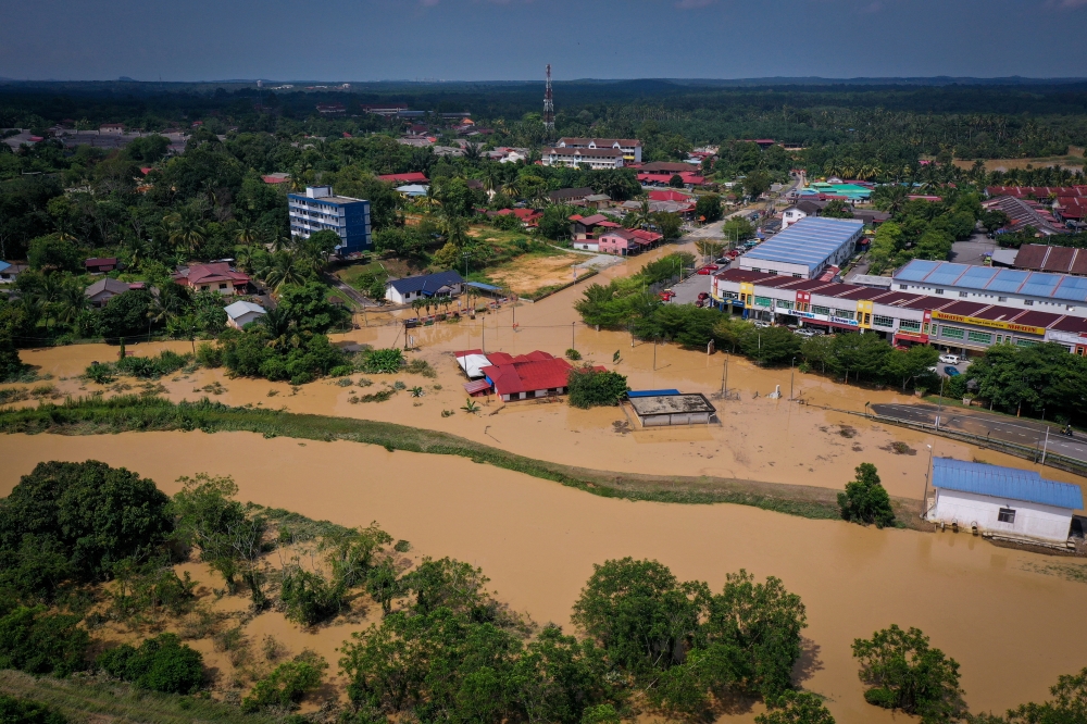 A file photograph shows floods in Alor Gajah, Melaka on August 12, 2024. — Bernama pic