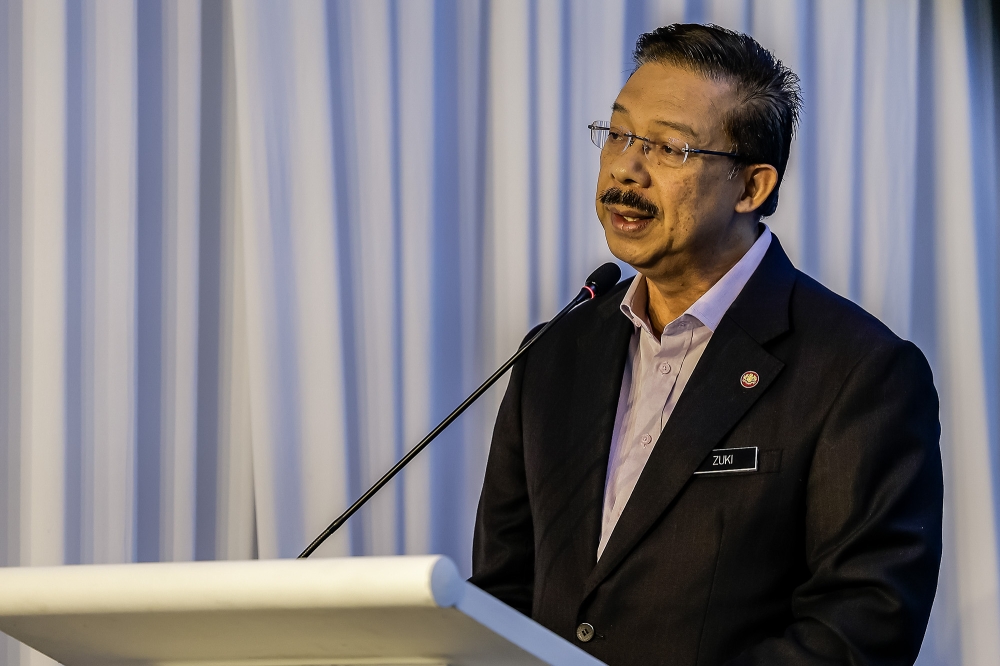 Tan Sri Mohd Zuki Ali will be taking over from Tan Sri Ahmad Badri Mohd Zahir as EPF chairman from September 1, 2024. — Picture by Firdaus Latif.