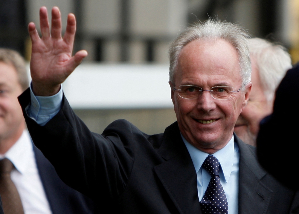 A 2009 file photograph shows then Notts County football director Sven-Goran Eriksson in Nottingham, central England. — Reuters pic