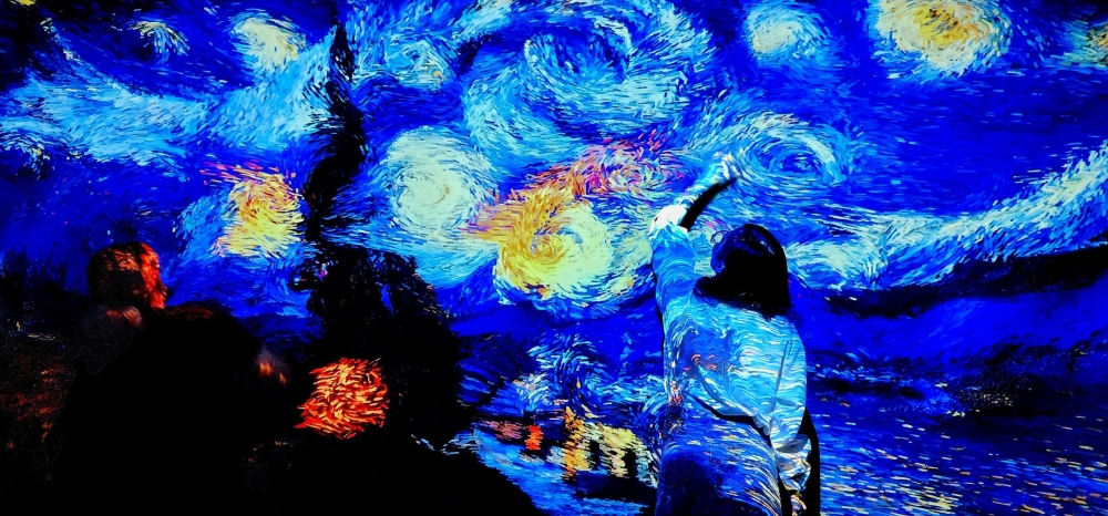 AI-crafted art installations bring Van Gogh and Monet's masterpieces to life. — Picture from FrameMotion