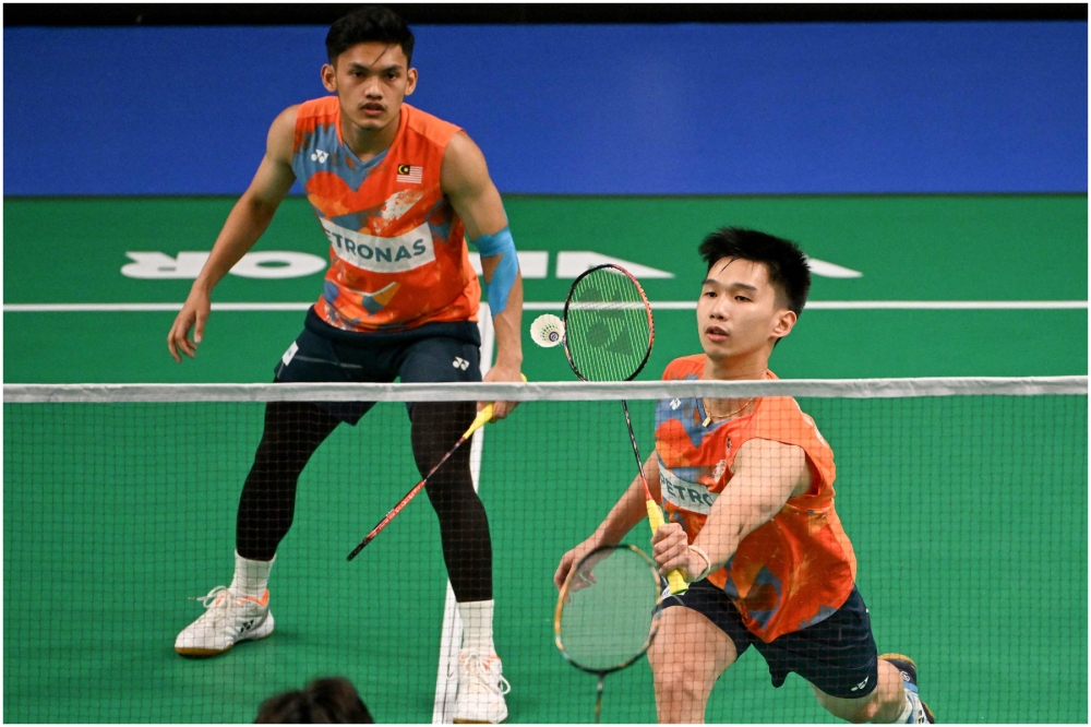 National men’s shuttlers Choong Hon Jian-Muhammad Haikal Mohamad Nazri, ranked world number 19, defeated their fourth-seeded teammates 13-21, 21-16, 21-16 in 55 minutes at the Mokpo Indoor Stadium. — AFP pic 
