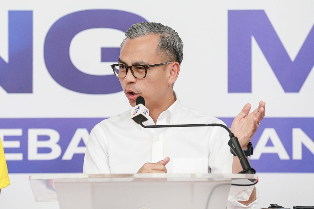 Communication Minister Fahmi Fadzil speaks to the press in Putrajaya, August 28, 2024. — Picture by Sayuti Zainudin