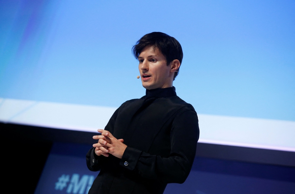 Founder and CEO of Telegram Pavel Durov delivers a keynote speech during the Mobile World Congress in Barcelona, Spain February 23, 2016. — Reuters pic