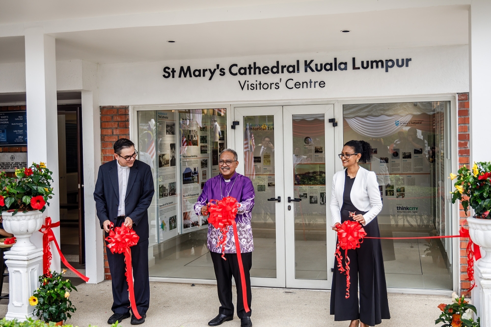 St Mary’s Cathedral yesterday launched its free visitors’ centre for tourists to learn about the national heritage building’s 130 years of history. — Picture by Firdaus Latif