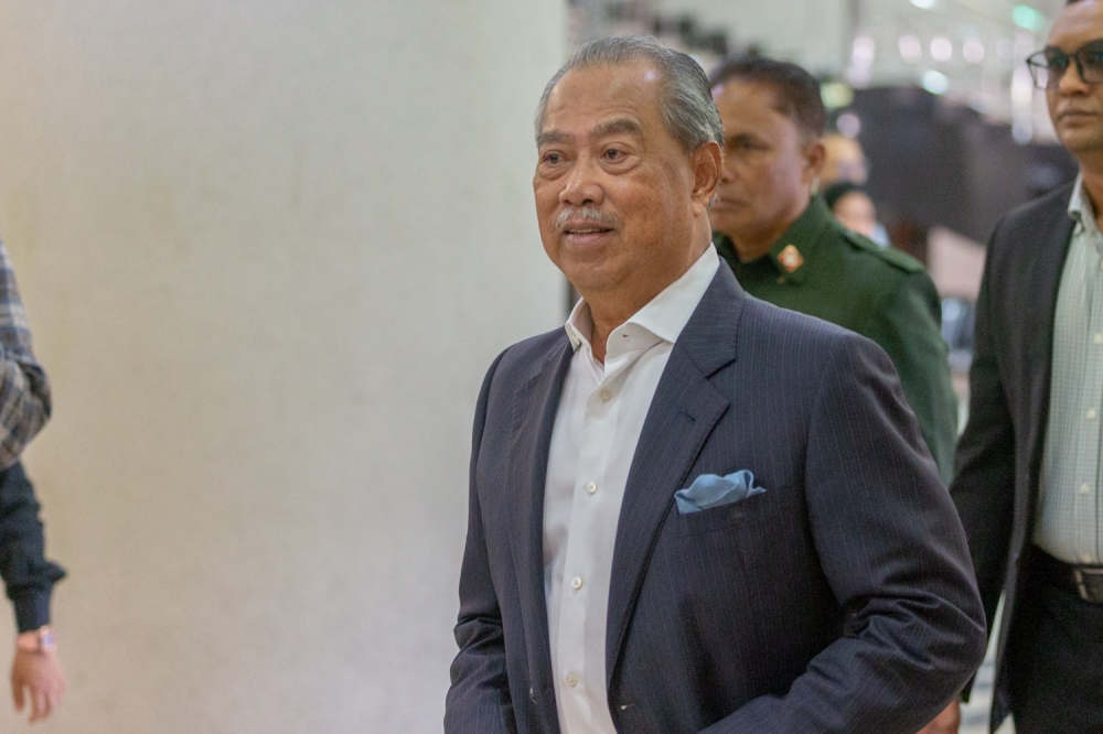 The Sessions Court has set September 27 for the mention of Tan Sri Muhyiddin Yassin’s corruption charges related to the Jana Wibawa case. — Picture By Raymond Manuel
