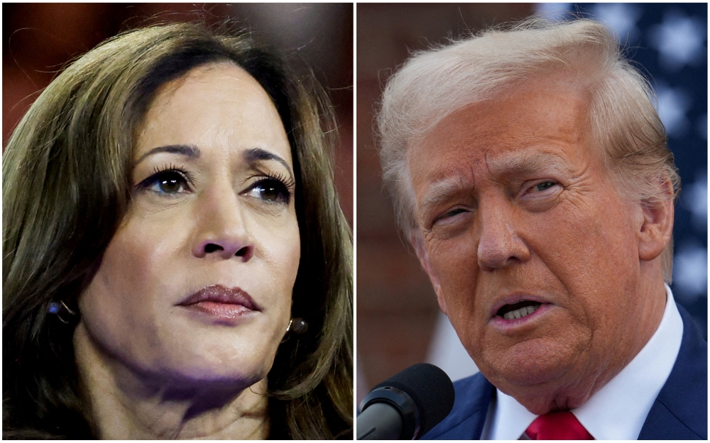 US Vice President Kamala Harris criticised Republican presidential rival Donald Trump yesterday over a visit he made to soldiers’ graves at Arlington National Cemetery that was later used in campaign video footage. — Reuters pic