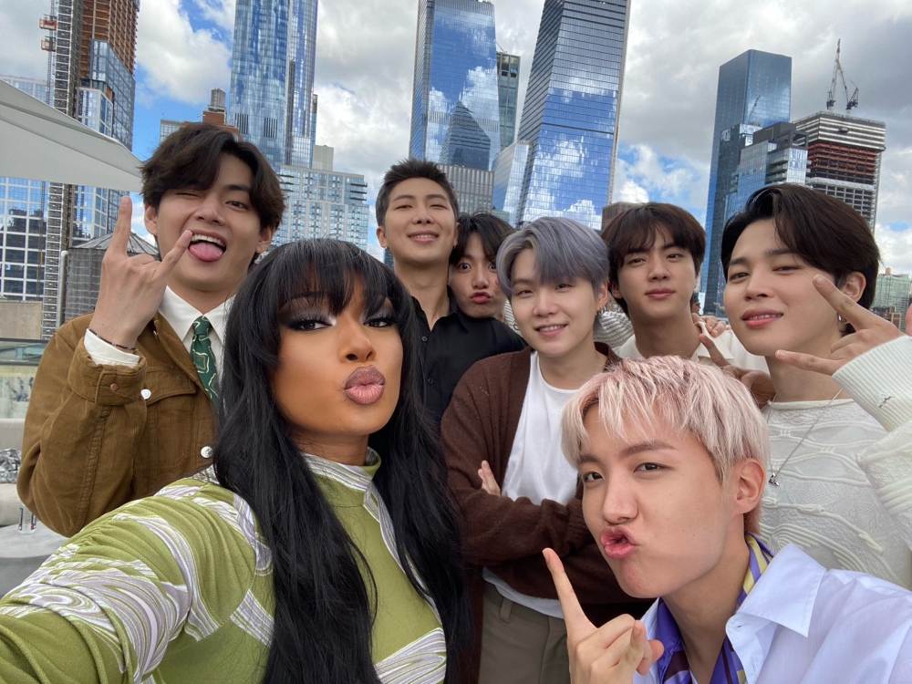 Megan Thee Stallion has collaborated with BTS before and professing her love for the Kpop boyband. — Twitter/megantheestallion