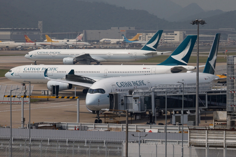 Hong Kong’s Cathay Pacific Airways said today its Airbus A350 fleet would fully resume operations by Saturday after it found 15 planes that needed fuel line repairs following the in-flight failure of an engine part this week. — Reuters pic