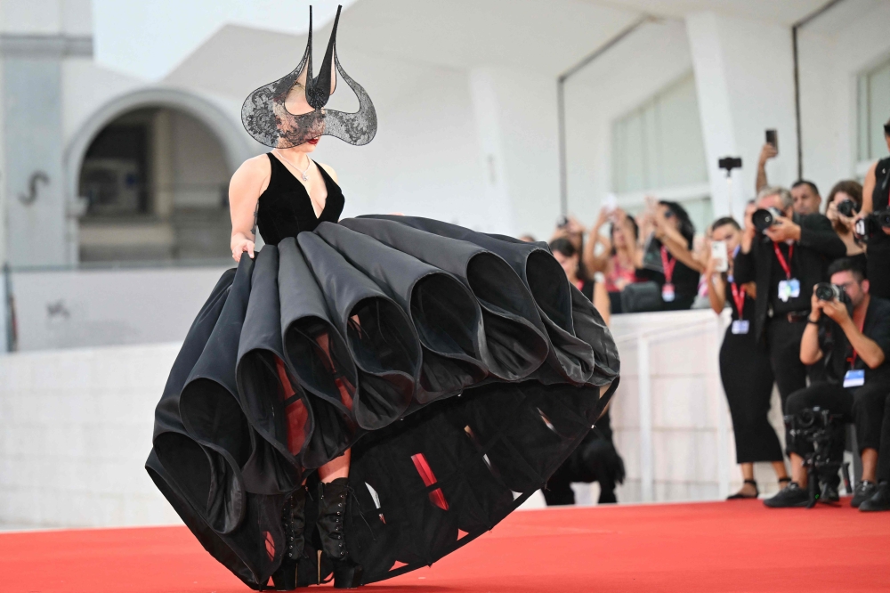 Lady Gaga attends the red carpet of the movie ‘Joker: Folie à Deux. — AFP pic