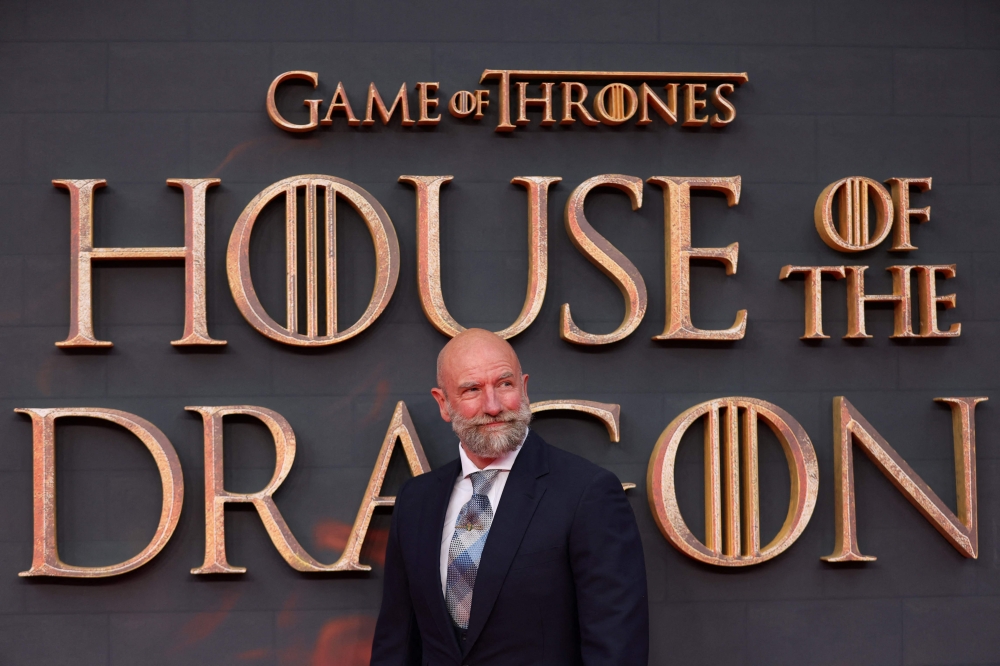 British actor Graham McTavish attend the HBO original drama series ‘House of the Dragon’ premiere at Leicester Square Gardens, in London August 15, 2022. — AFP pic