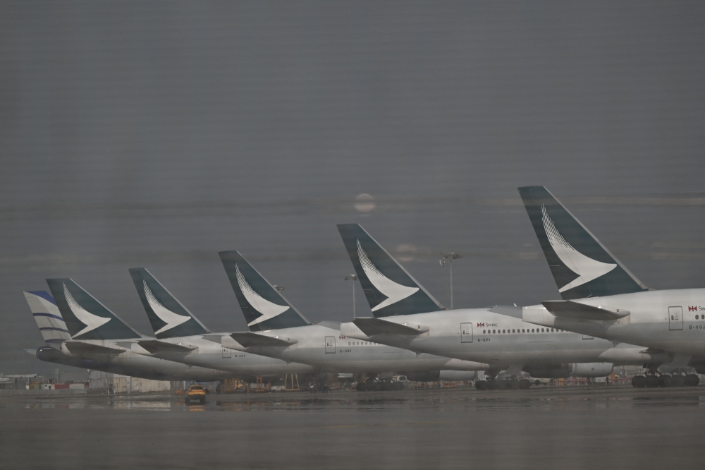 Hong Kong carrier Cathay Pacific temporarily grounded its fleet of A350 aircraft for inspections after a “first of its type” engine component failure forced a flight to Zurich to turn back on September 3. — AFP pic