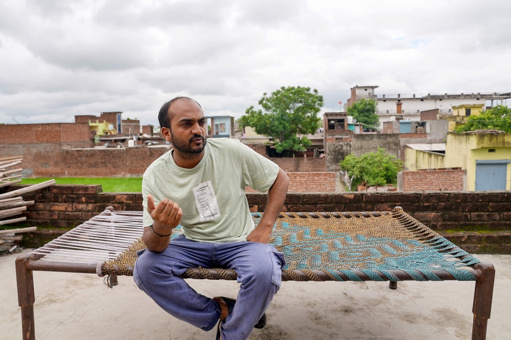 Muslim father of three girls, Mohammad Salim, was forced by Hindu extremists to flee from his home in the Indian state of Uttarakhand, which they deemed to be their “holy land” in May 2023. — AFP pic