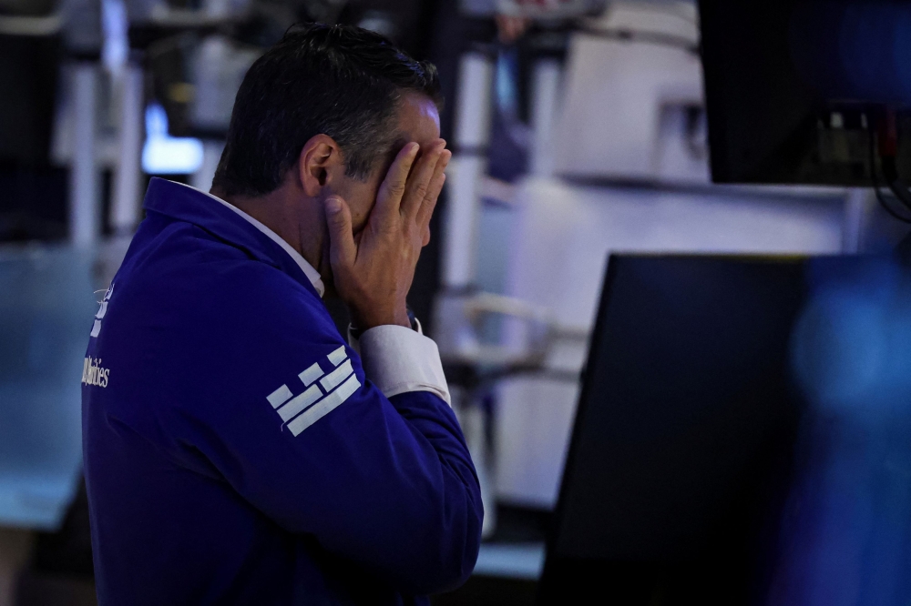 The S&P 500 and the Dow had their biggest weekly drop since March 2023, with the Nasdaq registering its biggest weekly drop since January 2022. — Reuters pic