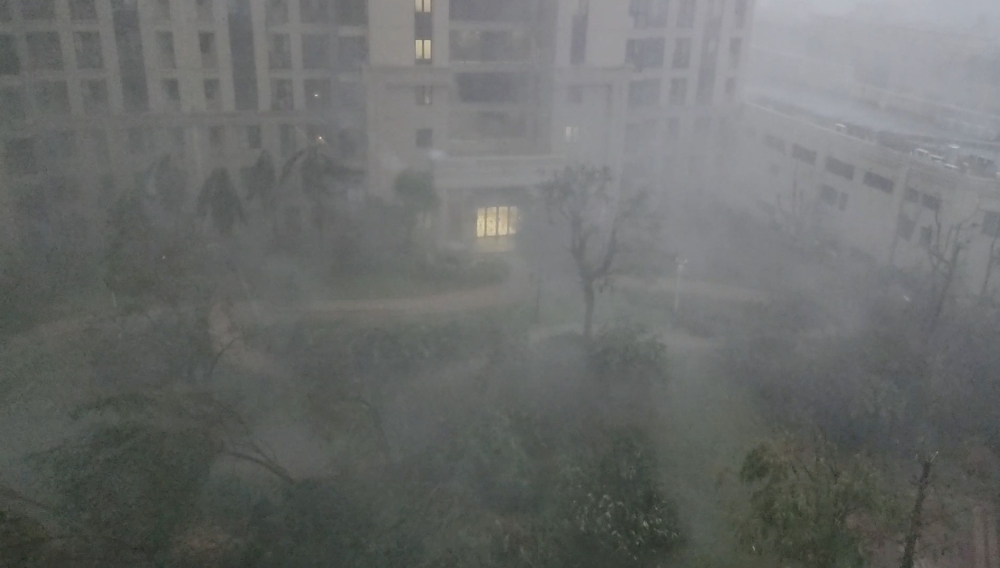 Strong winds blow during Super Typhoon Yagi in Haikou, Hainan, China September 6, 2024 in this screengrab obtained from a social media video. — Reuters pic