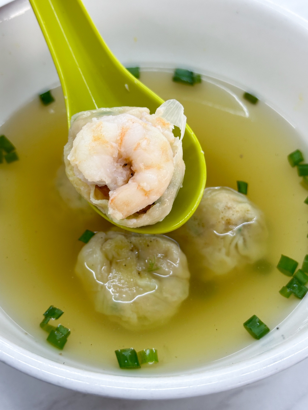 Each prawn ‘wantan’ will have one whole prawn inside — Picture by Lee Khang Yi