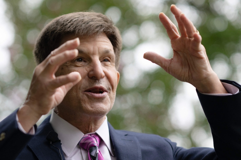 Historian and American University professor Allan Lichtman answers questions during an interview with AFP in Bethesda, Maryland, on September 7, 2024. — AFP pic