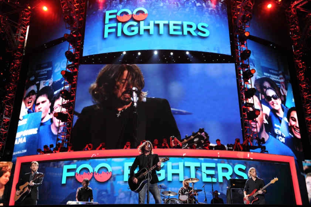 A file photograph shows Dave Grohl of the Foo Fighters performing at the Time Warner Cable Arena in Charlotte, North Carolina. — AFP pic