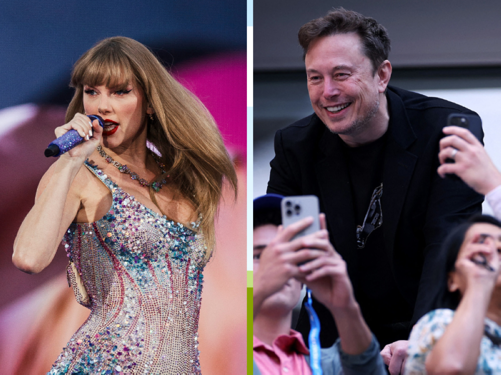 Elon Musk today shot his shot at Taylor Swift and offered to give the pop star a child as well as guard her cats after she referred to herself as ‘Childless Cat Lady’ in an Instagram post. — AFP pics 