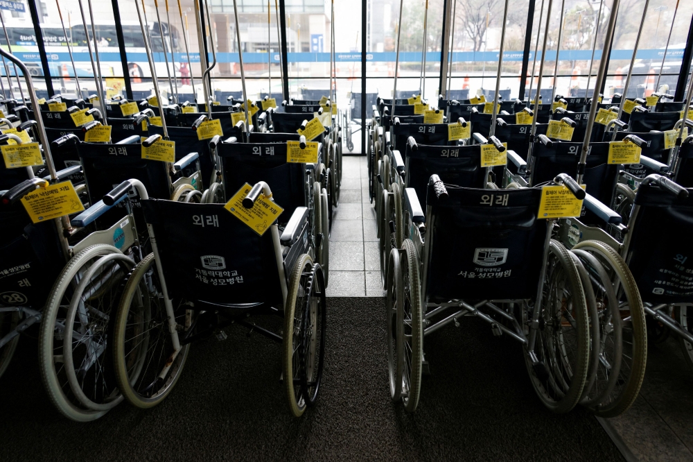 South Korea today declared a special emergency medical response period for two weeks in September and said it would use all available resources to ensure services, as a strike by young doctors increases strains on the medical system. — Reuters pic