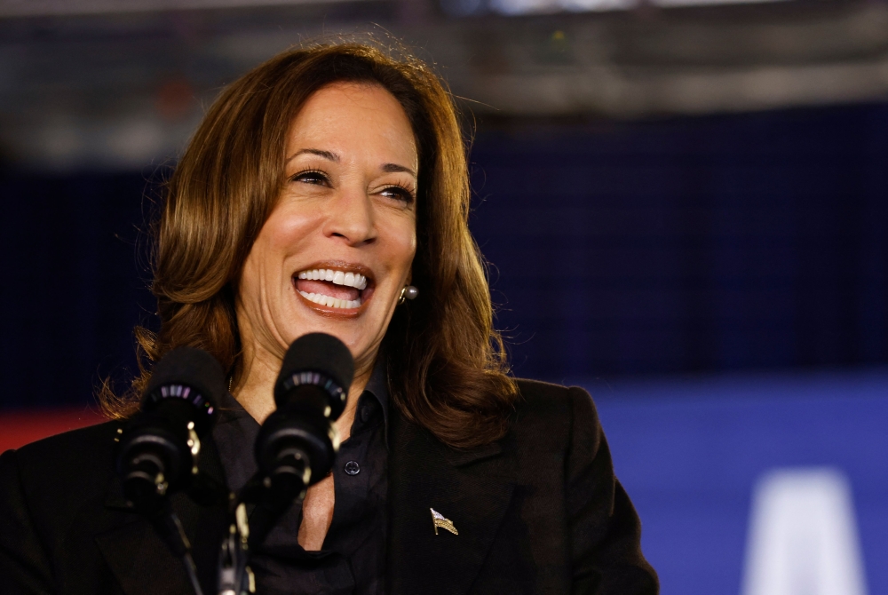 Harris in the interview cited her raw experience as a prosecutor and how it brought her intimately close to the victims of gun violence. — AFP pic