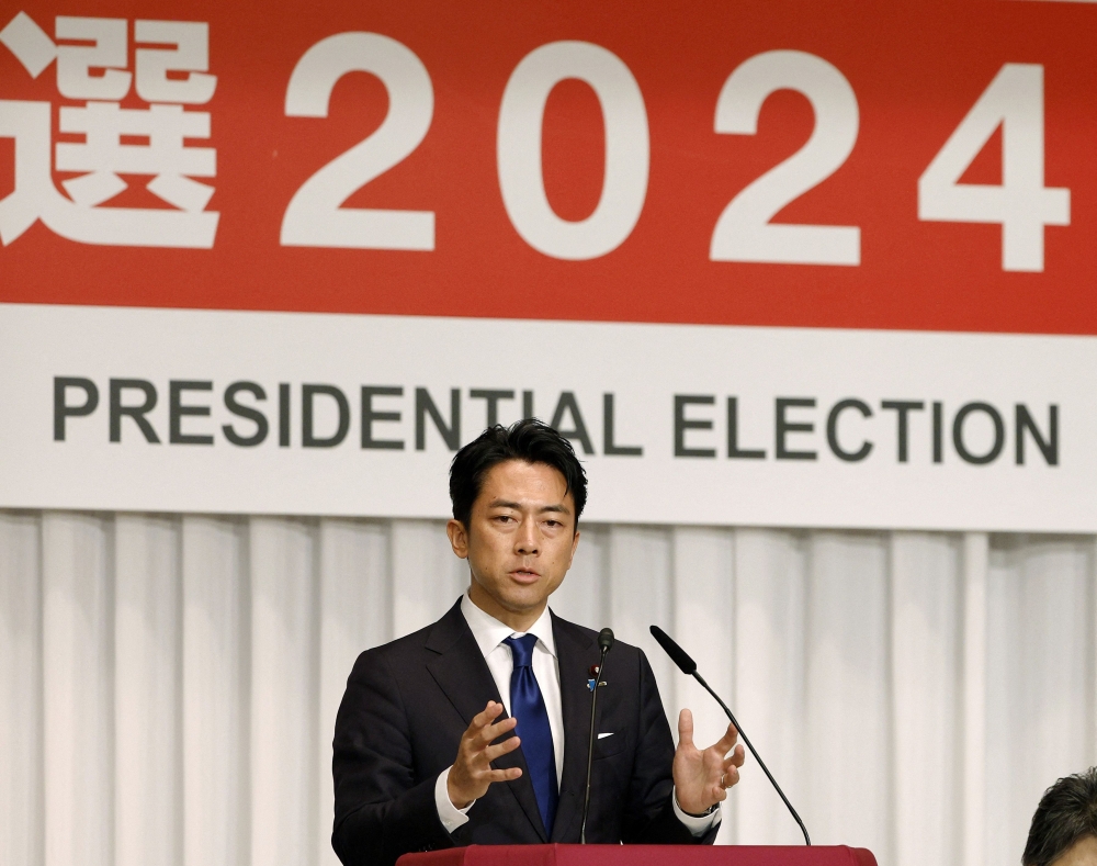 Shinjiro Koizumi, the son of former Japanese prime minister Junichiro Koizumi, is a candidate of Japan’s ruling Liberal Democratic Party (LDP) presidential election. — AFP pic