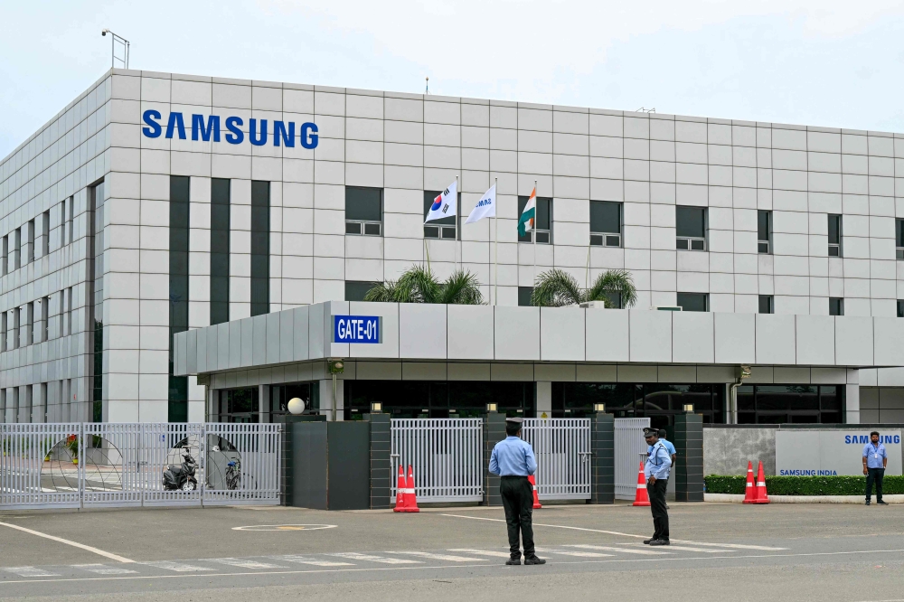 South Korean tech brand Samsung has a plant in Sriperumbudur, near Chennai, India. — AFP pic 